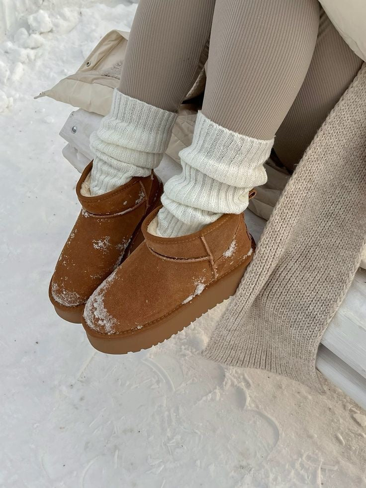 Elegant Knit Winter Leg Warmers – Timeless Collection